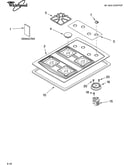 Cooktop, burner and grate parts