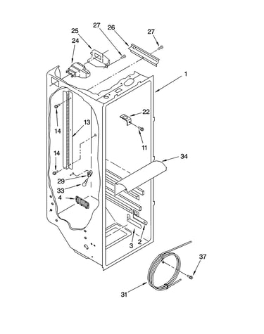 Refrigerator liner parts