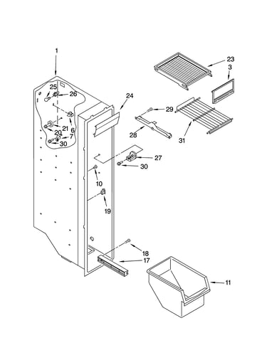Freezer liner parts