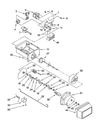 Motor and ice container parts