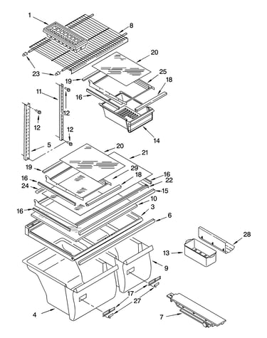 Shelf parts, optional parts
