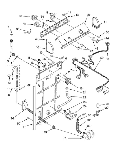 Control and rear panel parts
