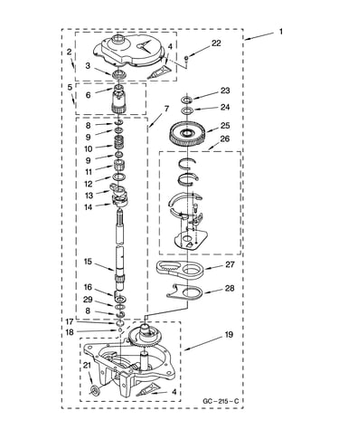 Gearcase parts