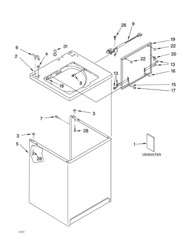 Top and cabinet parts