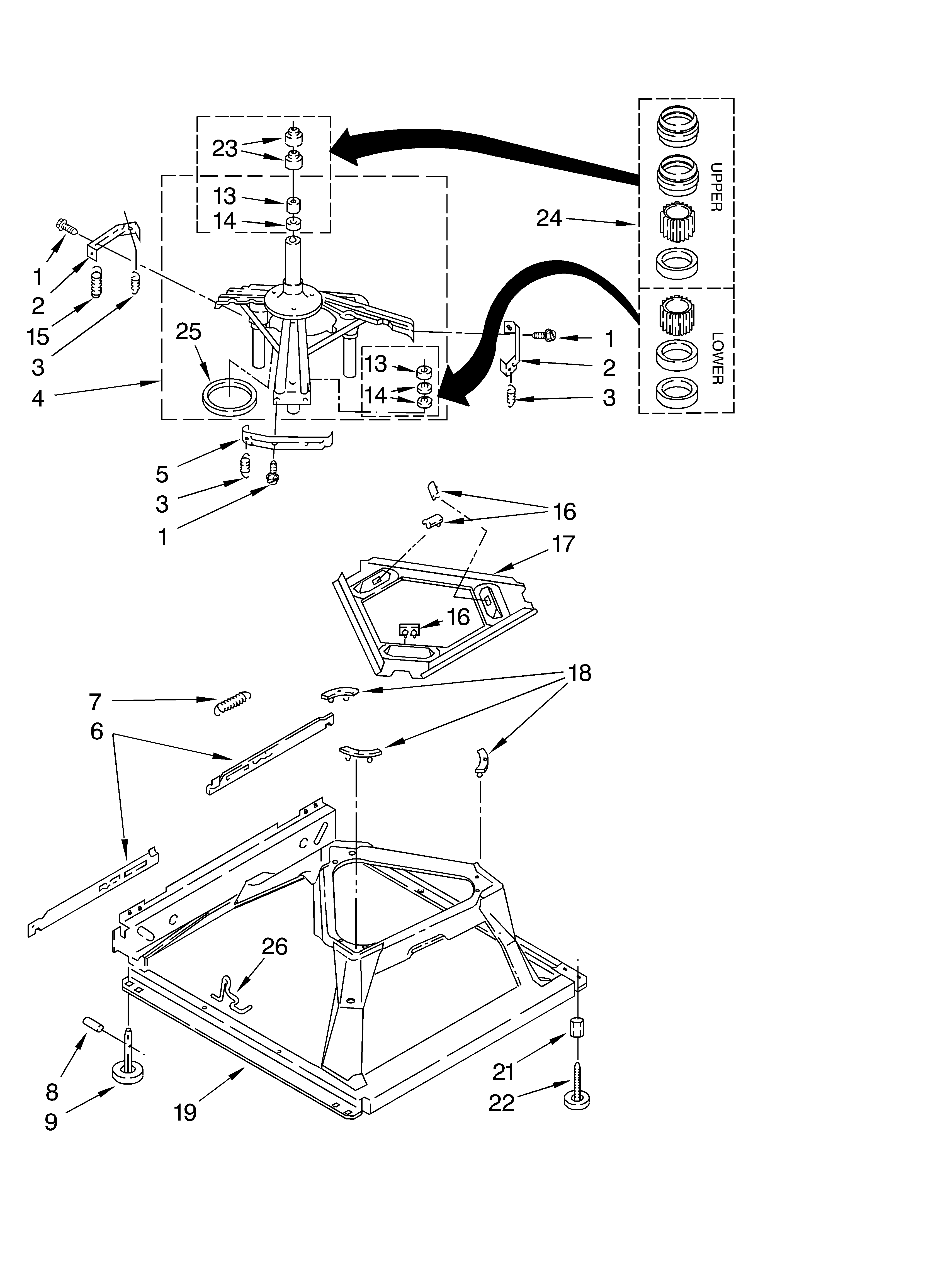 Machine base parts