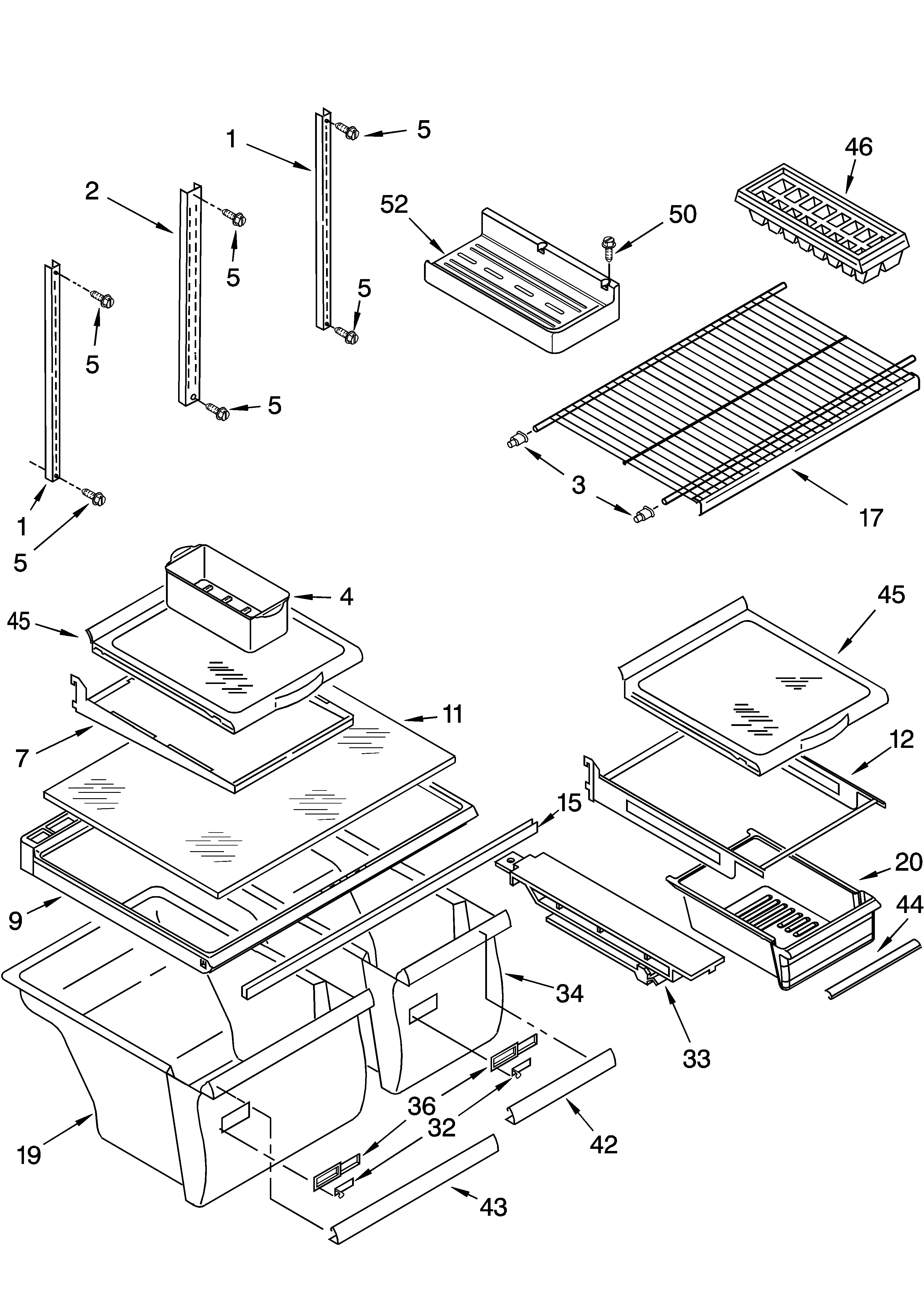 Shelf parts