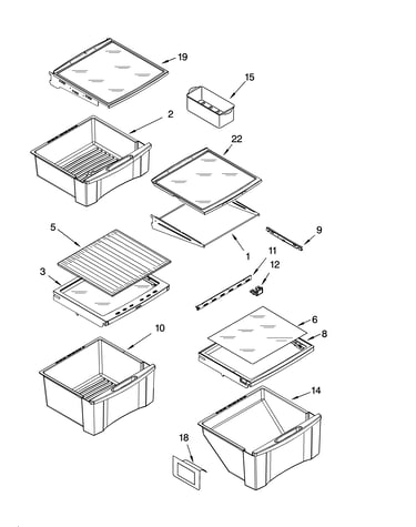 Refrigerator shelf parts