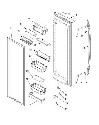 Refrigerator door parts