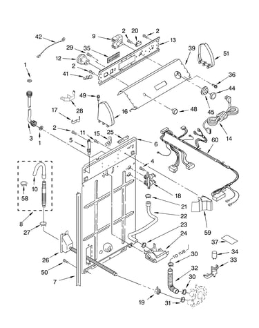 Controls and rear panel parts
