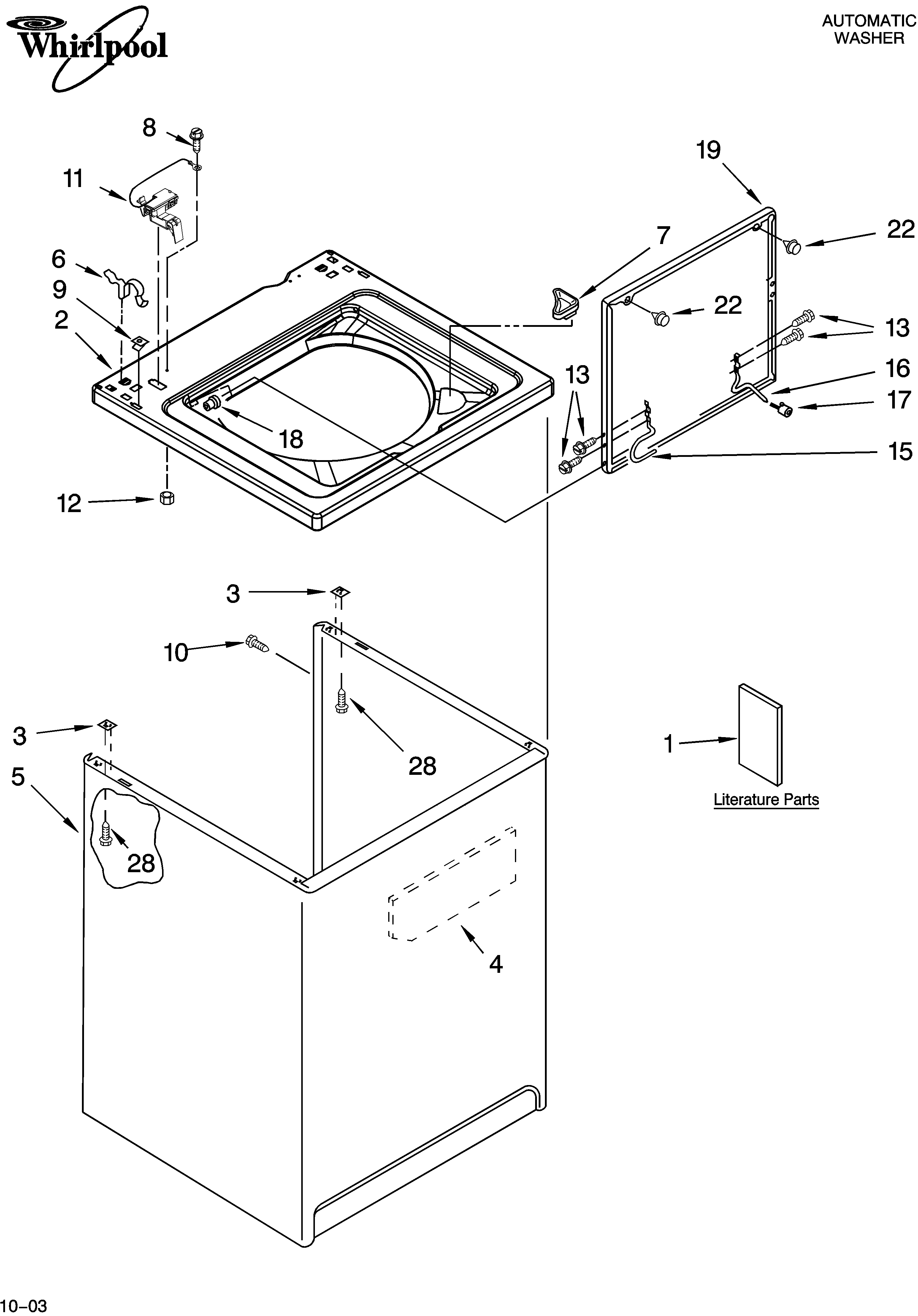 Top and cabinet parts