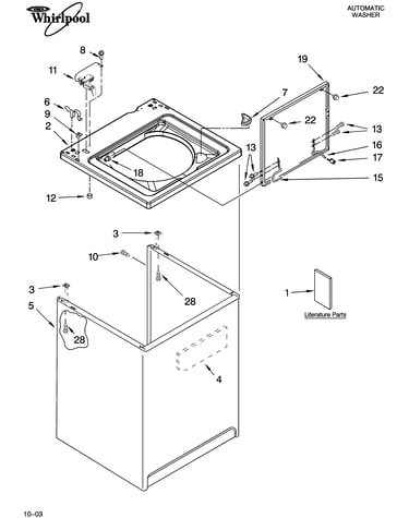 Top and cabinet parts