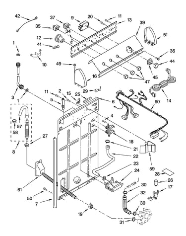 Controls and rear panel parts