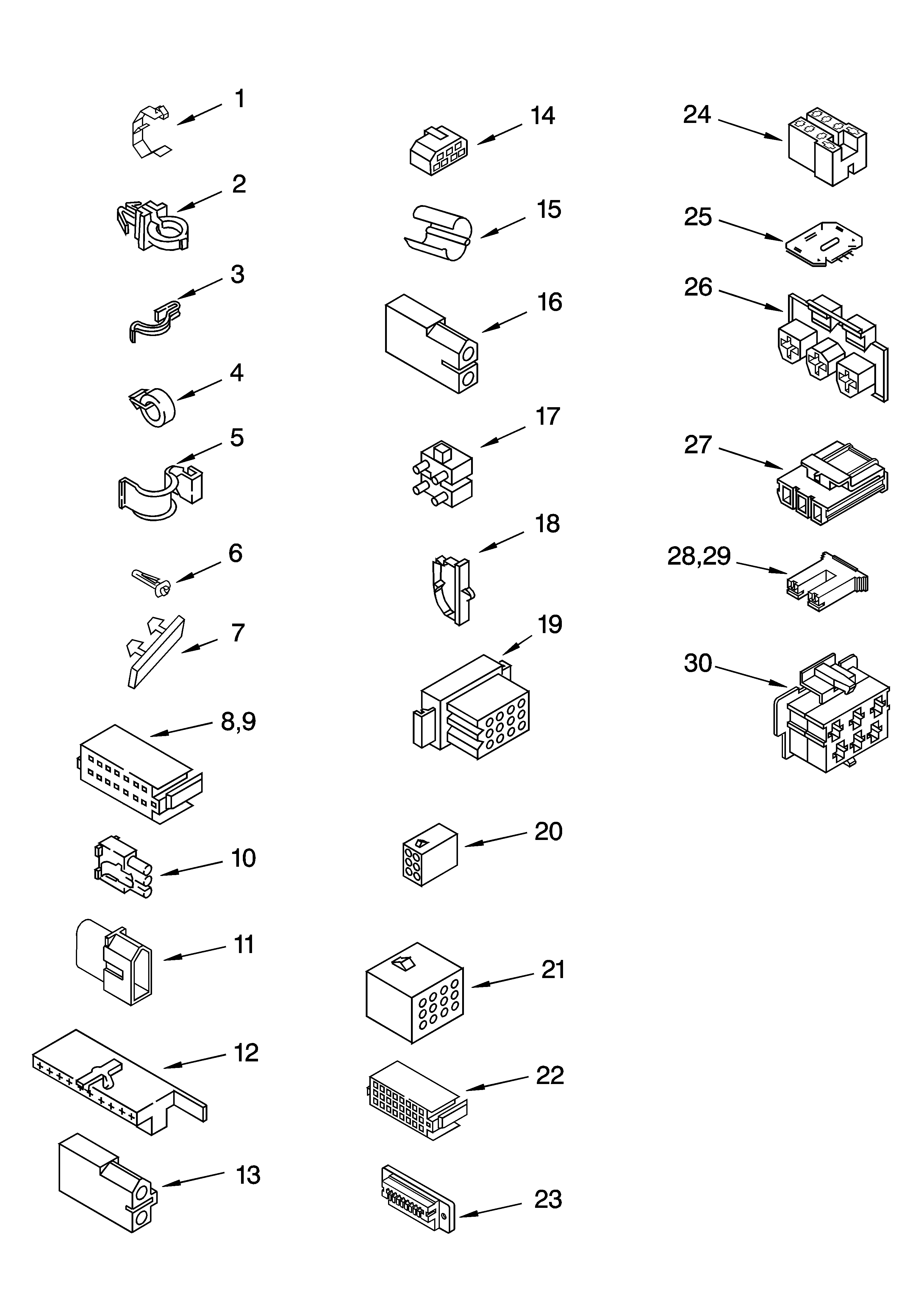 Wiring harness parts