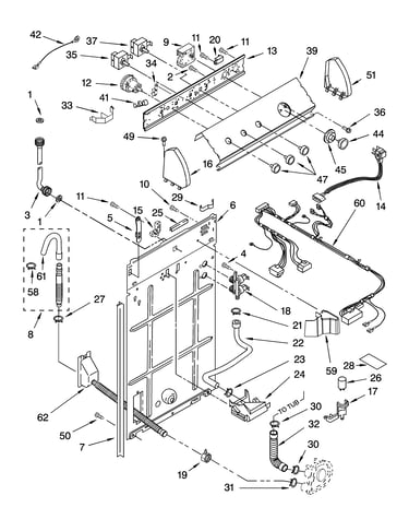 Controls and rear panel parts