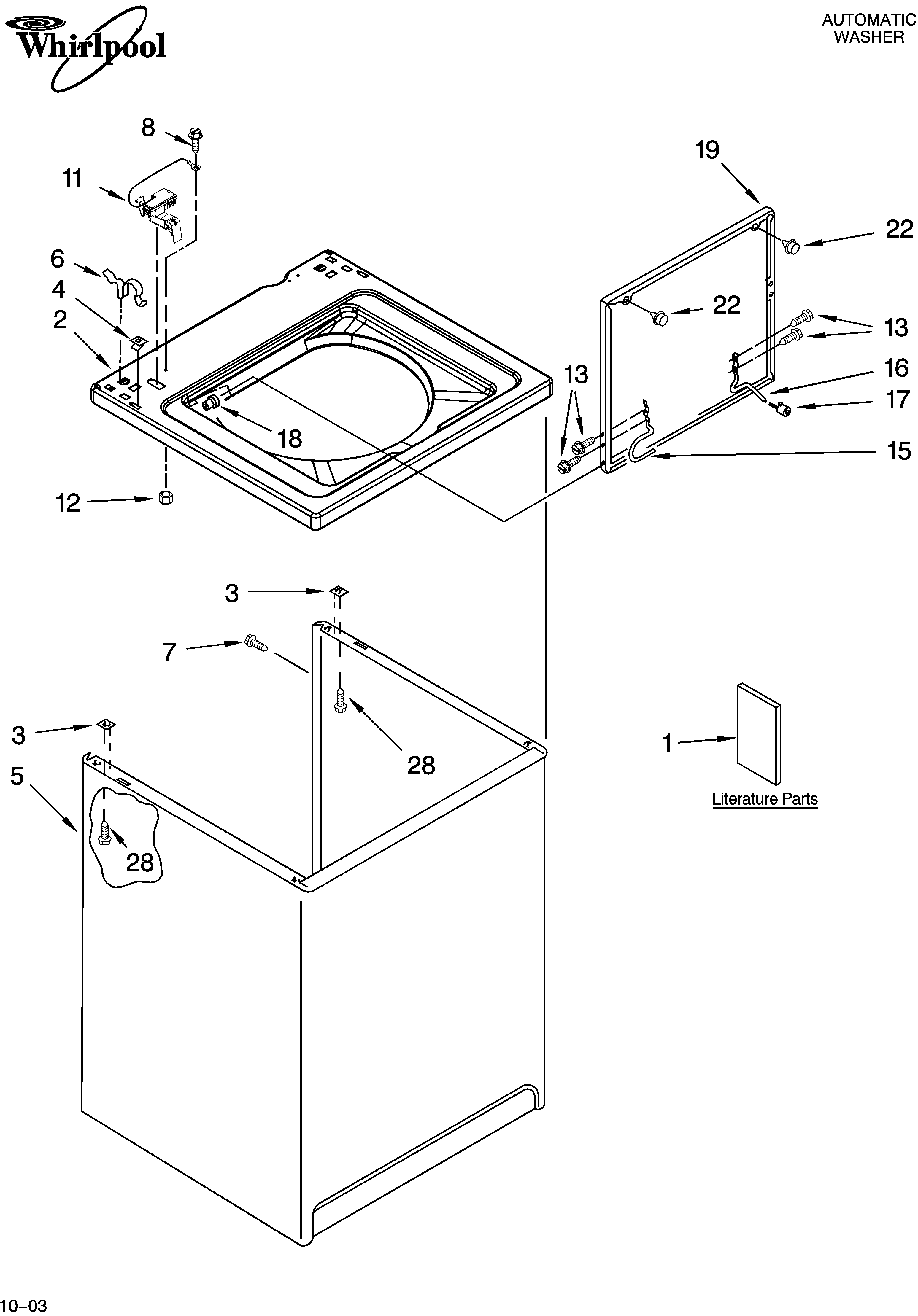 Top and cabinet parts
