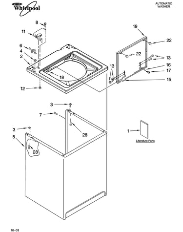 Top and cabinet parts