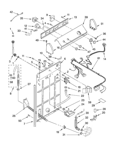 Controls and rear panel parts