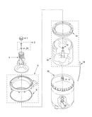 Agitator, basket and tub parts