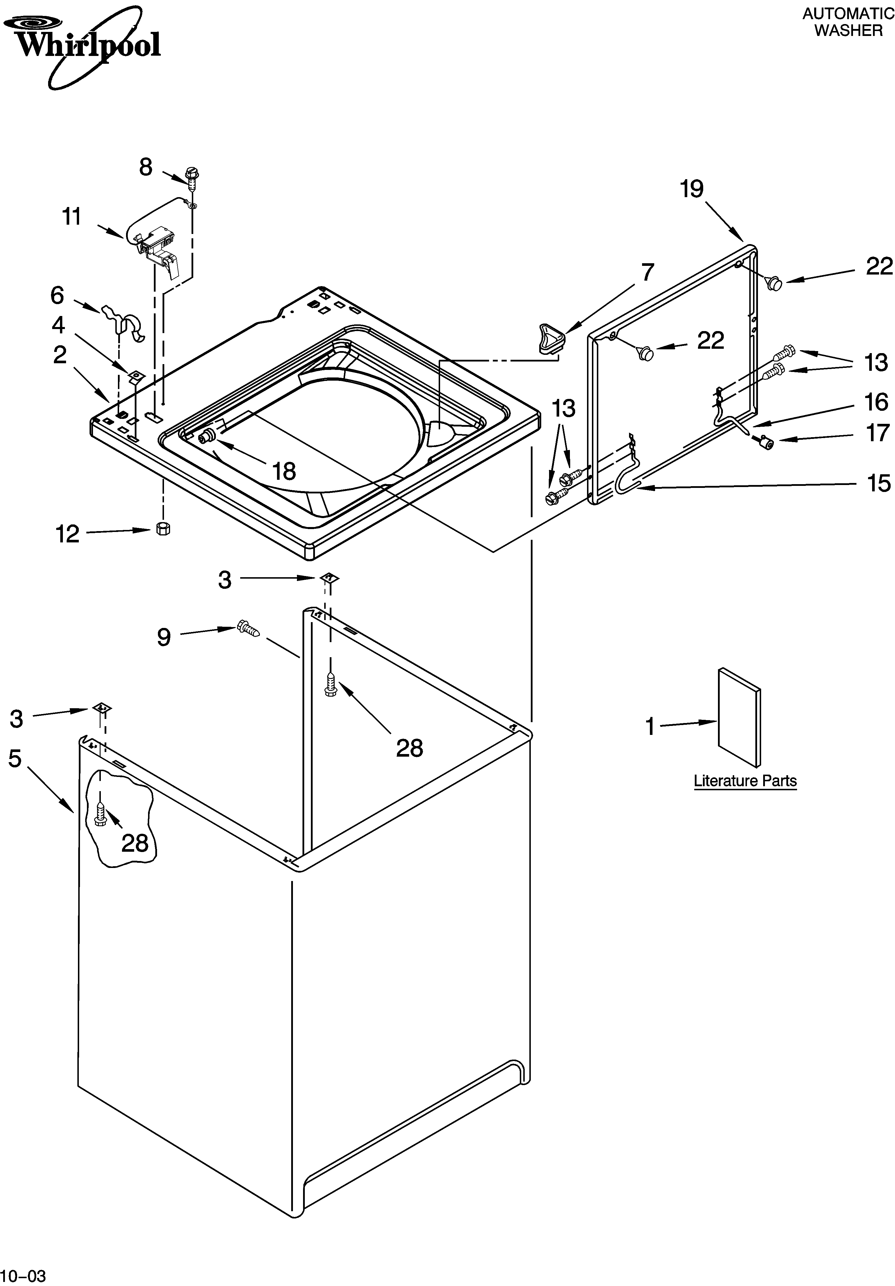 Top and cabinet parts
