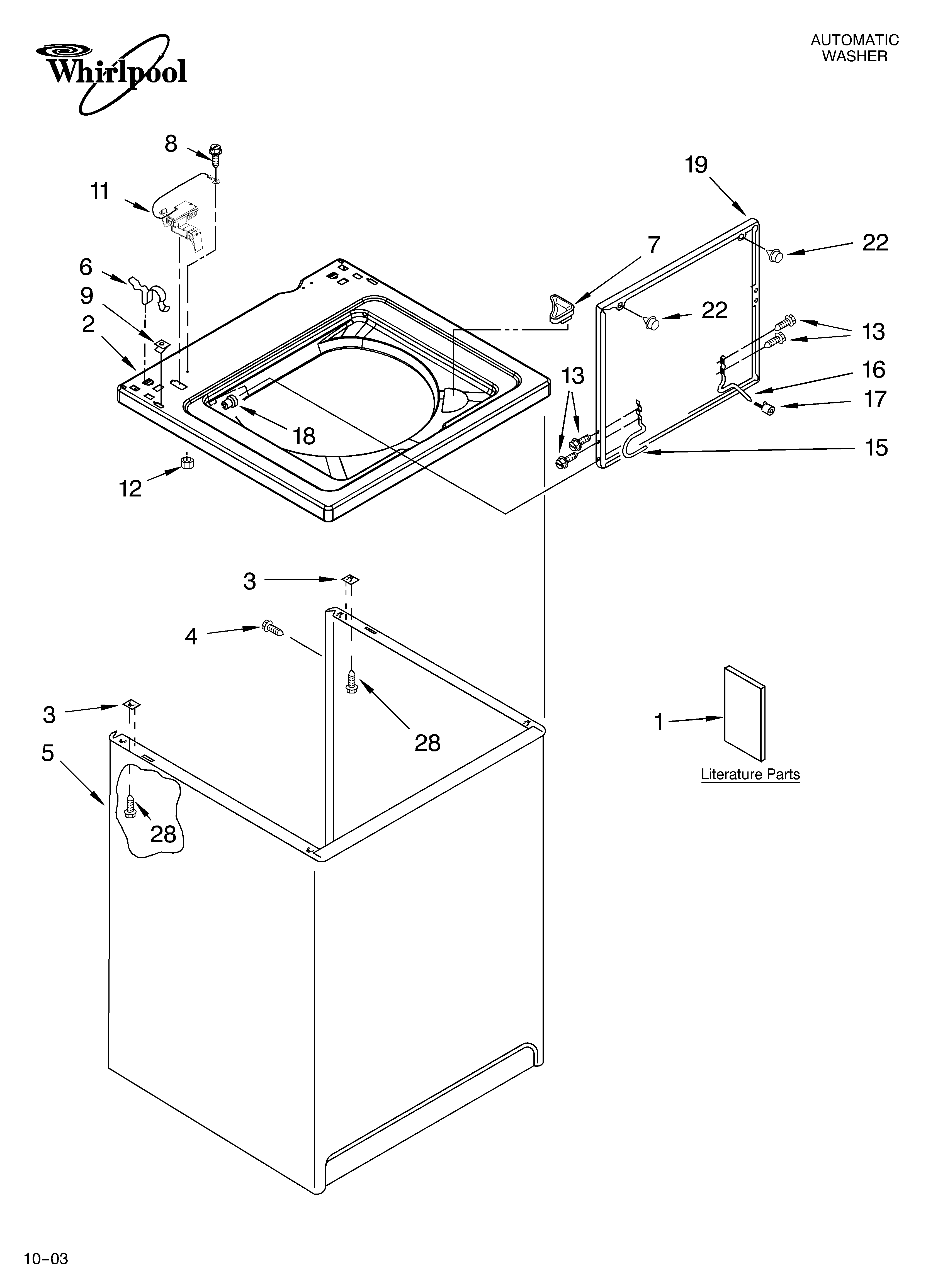 TOP AND CABINET PARTS