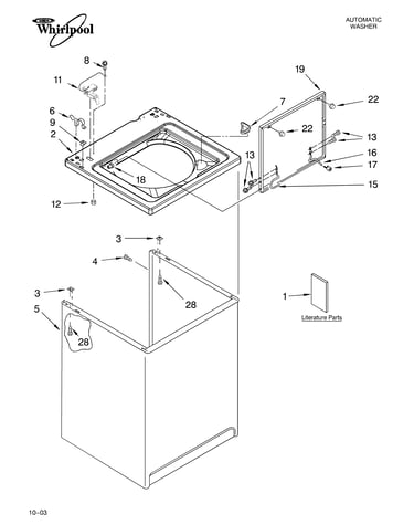 Top and cabinet parts