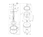 Whirlpool 7MLSR8523MT1 agitator, basket and tub parts diagram