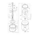 Whirlpool 7MLSR8534MQ1 agitator, basket and tub parts diagram