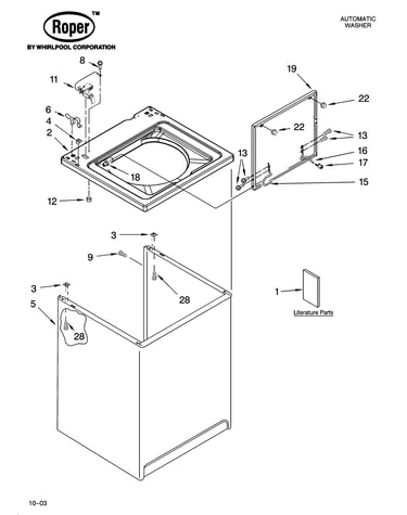 Top and cabinet parts