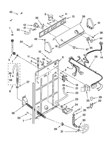 Control and rear panel parts