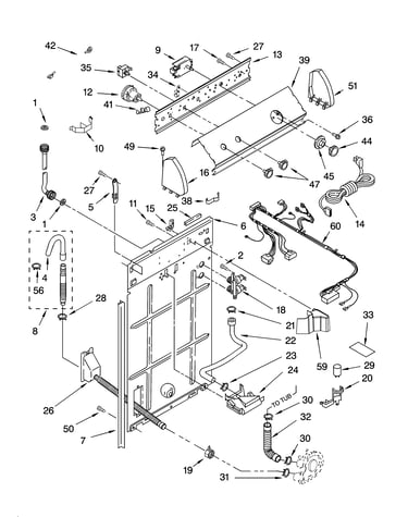 Controls and rear panel parts