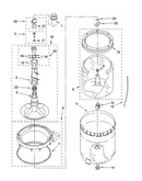 Agitator, basket and tub parts