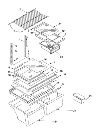 Shelf parts, optional parts
