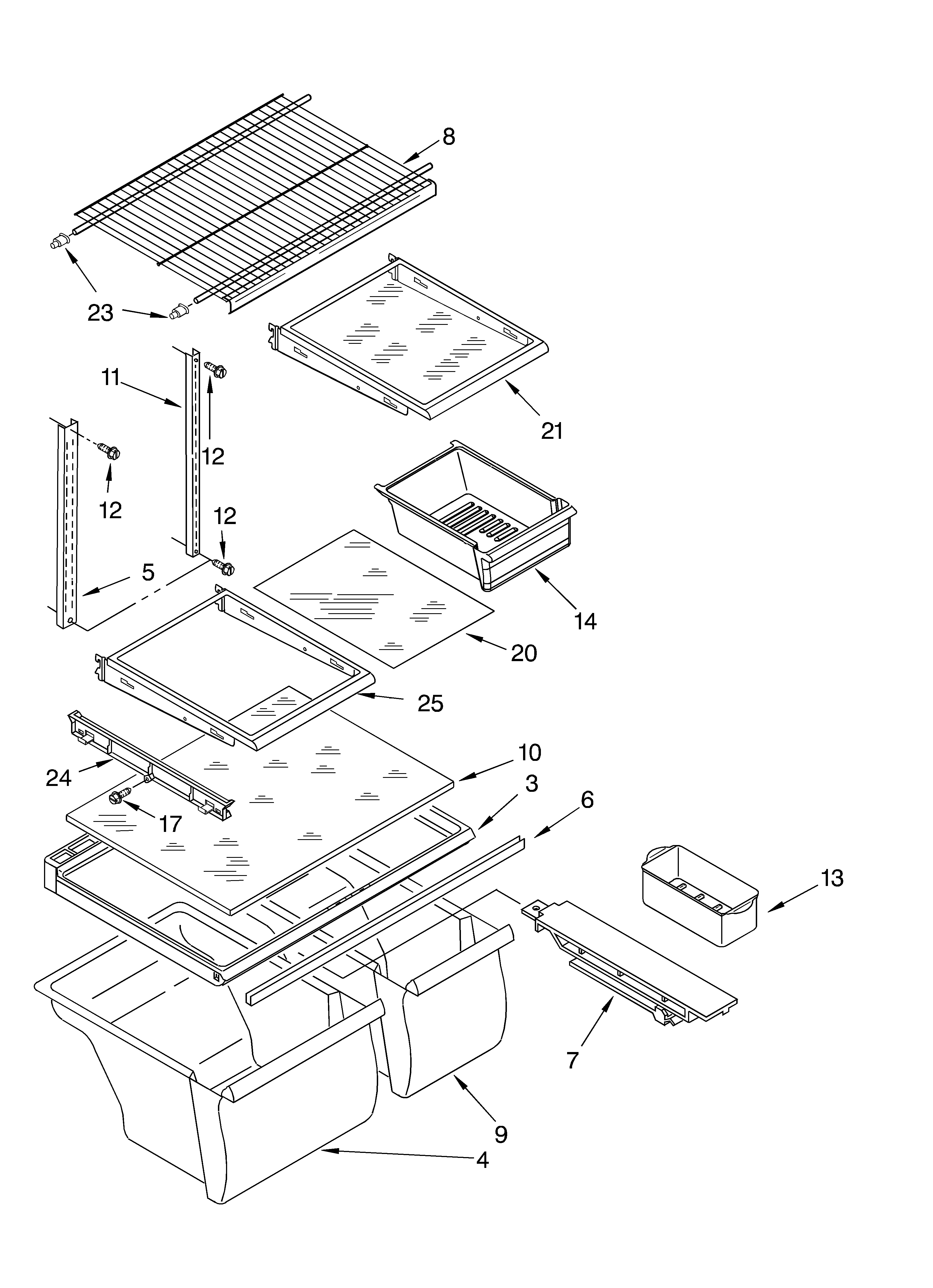 Shelf parts, optional parts