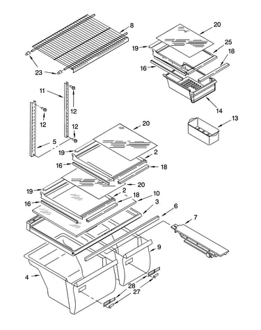 Shelf parts, optional parts
