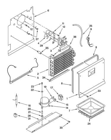 Unit parts, parts not illustrated
