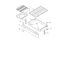 Roper FES330KW1 drawer & broiler parts diagram