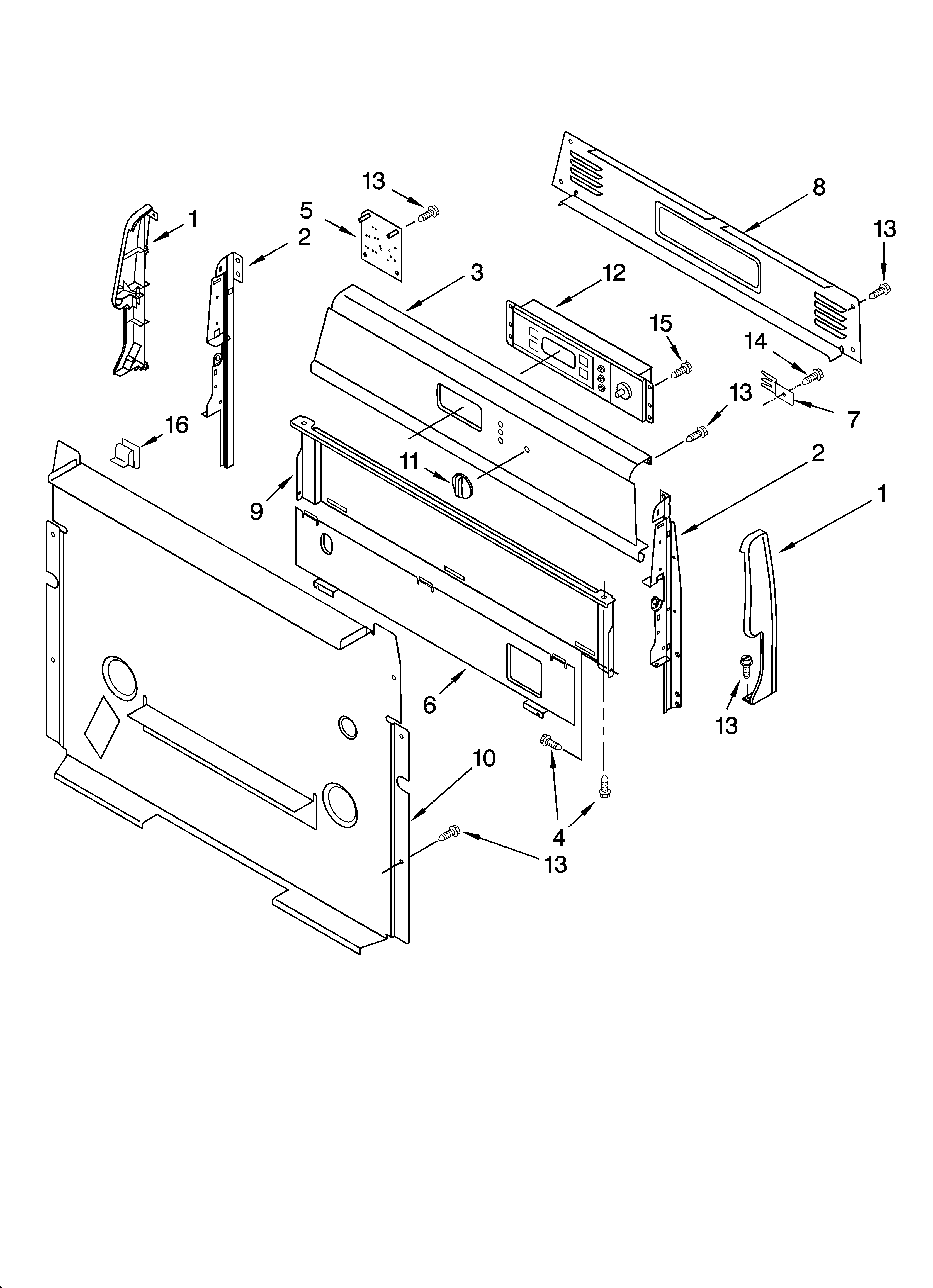 Control panel parts