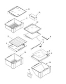 Refrigerator shelf parts