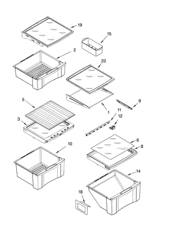 Refrigerator shelf parts