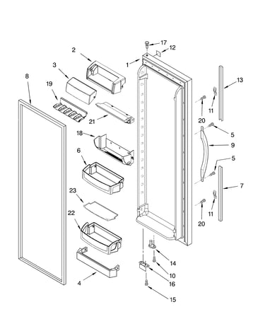 Refrigerator door parts