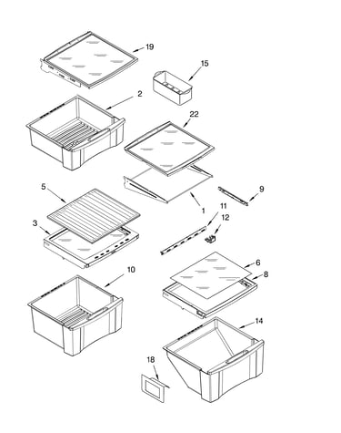Refrigerator shelf parts
