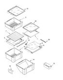 Refrigerator shelf parts