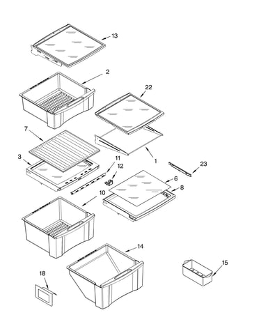 Refrigerator shelf parts