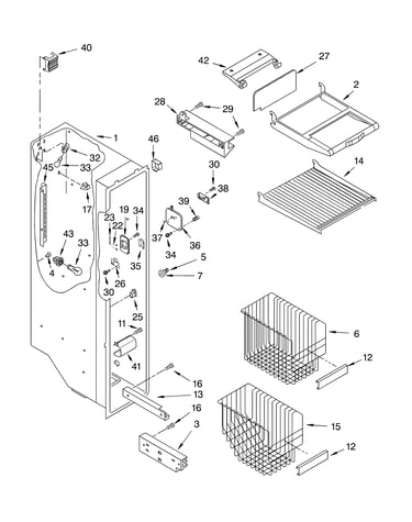 Freezer liner parts