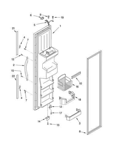 Freezer door parts