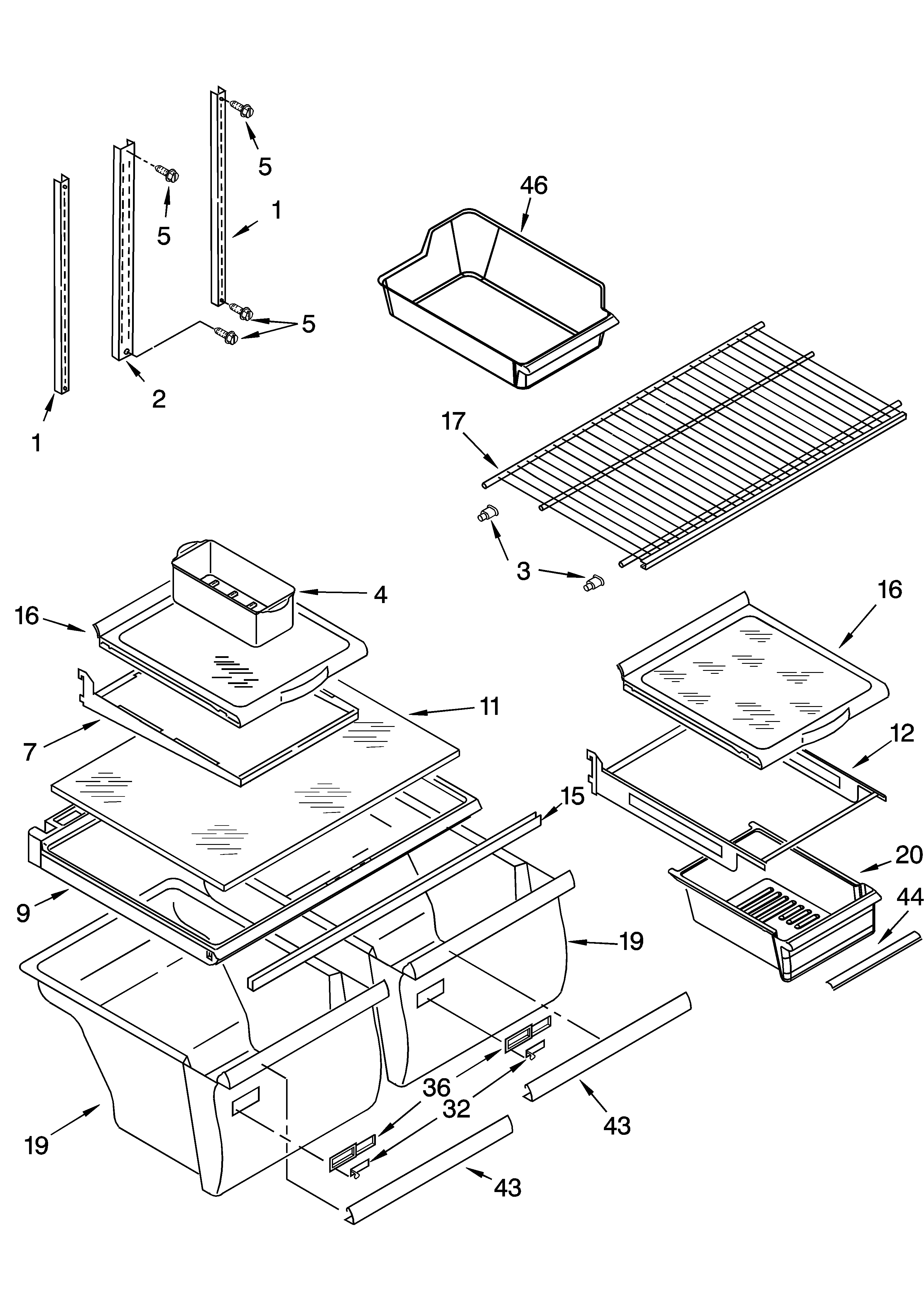 Shelf parts