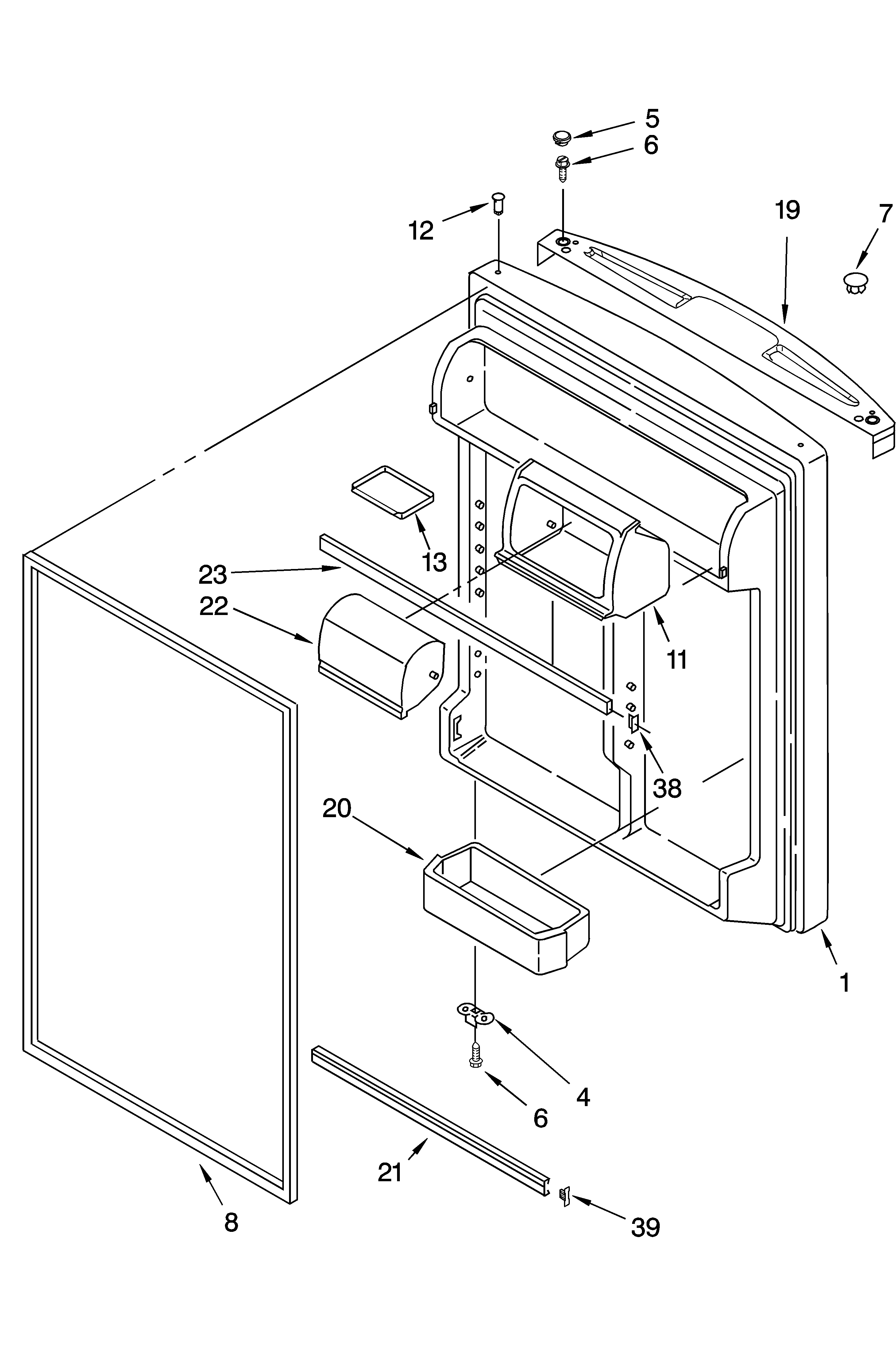 Refrigerator door parts