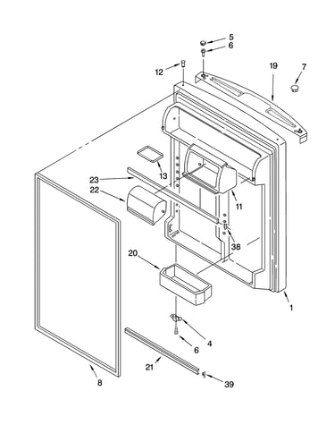 Refrigerator door parts