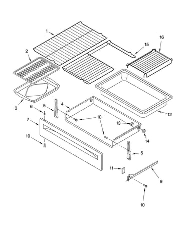 Drawer & broiler parts, miscellaneous parts