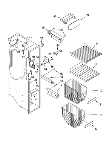 Freezer liner parts
